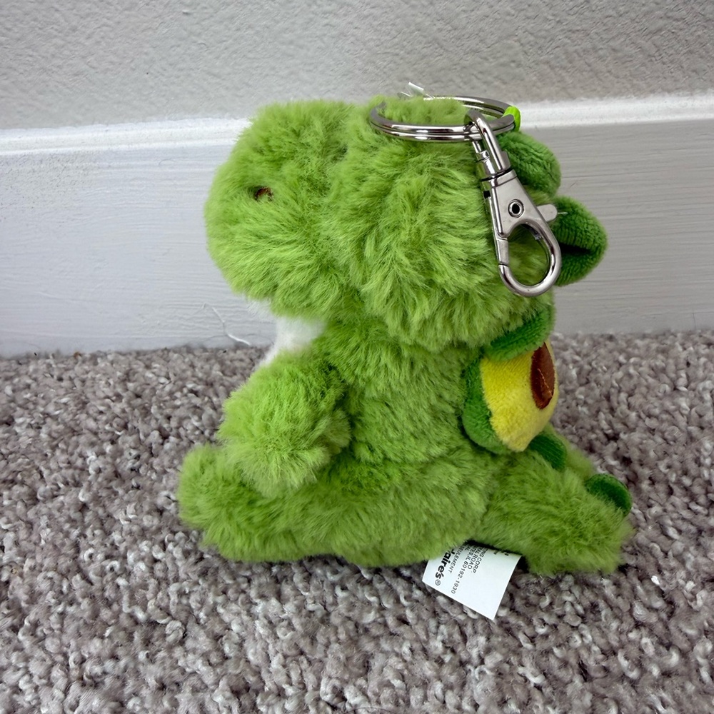Green Dinosaur Plush Keychain - Picture 2 of 4
